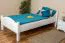 Bettrahmen für Kinder / Kinderbett 100 x 200 cm | Massivholz: Buche | Weiß Lackiert Abbildung