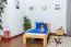 Bettrahmen für Kinder / Kinderbett 90 x 200 cm | Massivholz: Kiefer | Natur Lackiert Abbildung