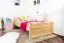 Kinderbett 100 x 200 cm | Massivholz: Kiefer | Natur Lackiert Abbildung