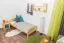 Kinderbett 90 x 200 cm | Massivholz: Kiefer | Natur Lackiert Abbildung
