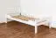 Kinderbett 90 x 190 cm | Massivholz: Buche | Weiß Lackiert Abbildung