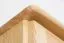 Kleiderschrank | 3 Drehtüren | 4 Fächer | mit Kleiderstange | 133 cm breit | Massivholz | Farbe: Natur Abbildung