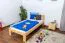 Bettrahmen für Kinder / Kinderbett 90 x 200 cm | Massivholz: Kiefer | Natur Lackiert Abbildung
