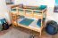 Etagenbett für Jugendliche 90 x 200 cm | Massivholz: Buche | Natur Lackiert | umbaubar in 2 Einzelbetten | inkl. Rollroste Abbildung