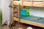 Etagenbett für Kinder 90 x 190 cm | Massivholz: Buche | Natur Lackiert | umbaubar in 2 Einzelbetten | inkl. Rollroste Abbildung