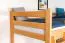 Hochbett für Kinder 90 x 190 cm | Massivholz: Buche | Natur Lackiert | umbaubar in Einzelbett | Premium-Qualität | inkl. Rollrost Abbildung