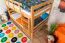 Etagenbett für Jugendliche 120 x 190 cm | Massivholz: Buche | Natur Lackiert | umbaubar in 2 Einzelbetten | inkl. Rollroste Abbildung