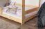 Kinderbett 80 x 160 cm | Massivholz: Kiefer | Natur Lackiert Abbildung