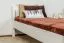 Bettrahmen für Kinder / Kinderbett 80 x 200 cm | Massivholz: Buche | Weiß Lackiert Abbildung