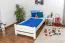 Kinderbett 90 x 200 cm | Massivholz: Buche | Weiß Lackiert Abbildung