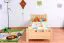 Kinderbett 90 x 200 cm | Massivholz: Kiefer | Natur Lackiert Abbildung