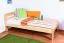 Kinderbett 100 x 200 cm | Massivholz: Kiefer | Natur Lackiert Abbildung