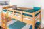 Etagenbett für Jugendliche 90 x 200 cm | Massivholz: Buche | Natur Lackiert | umbaubar in 2 Einzelbetten | inkl. Rollroste Abbildung
