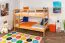 Stockbett für Jugendliche 120 x 200 cm | Massivholz: Buche | Natur Lackiert | umbaubar in 2 Einzelbetten | inkl. Rollroste Abbildung