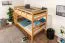 Stockbett für Kinder 120 x 200 cm | Massivholz: Buche | Natur Lackiert | umbaubar in 2 Einzelbetten | inkl. Rollroste Abbildung