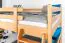 Stockbett für Jugendliche 140 x 190 cm | Massivholz: Buche | Natur Lackiert | umbaubar in 2 Einzelbetten | inkl. Rollroste Abbildung