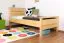 Kinderbett 90 x 200 cm | Massivholz: Kiefer | Natur Lackiert Abbildung