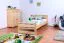 Kinderbett 90 x 200 cm | Massivholz: Kiefer | Natur Lackiert Abbildung