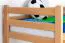 Hochbett für Kinder 90 x 200 cm | Massivholz: Buche | Natur Lackiert | umbaubar in Einzelbett | Premium-Qualität | inkl. Rollrost Abbildung