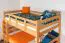 Stockbett für Jugendliche 120 x 200 cm | Massivholz: Buche | Natur Lackiert | umbaubar in 2 Einzelbetten | inkl. Rollroste Abbildung