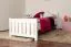 Bettrahmen für Kinder / Kinderbett 80 x 200 cm | Massivholz: Buche | Weiß Lackiert Abbildung