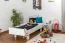 Kinderbett 90 x 200 cm | Massivholz: Buche | Weiß Lackiert Abbildung