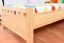 Kinderbett 90 x 200 cm | Massivholz: Kiefer | Natur Lackiert Abbildung