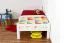 Kinderbett 90 x 190 cm | Massivholz: Buche | Weiß Lackiert Abbildung