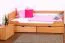 Bettrahmen für Kinder / Kinderbett 90 x 200 cm | Massivholz: Buche | Natur Lackiert | inkl. 2 Schubladen und Lattenrost | besonders hohe Qualität Abbildung