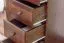 Kleiderschrank | 1 Drehtür | 4 Schubladen | mit Kleiderstange | 80 cm breit | Massivholz | Farbe: Nuss Abbildung