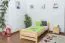 Kinderbett 90 x 200 cm | Massivholz: Kiefer | Natur Lackiert Abbildung