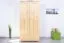 Kleiderschrank | 2 Drehtüren | 1 Schublade | 1 Fach | mit Kleiderstange | 102 cm breit | Massivholz | Farbe: Natur Abbildung