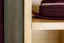 Kleiderschrank | 2 Drehtüren | 4 Fächer | 1 Schublade | mit Kleiderstange | 65 cm breit | Massivholz | Farbe: Natur Abbildung