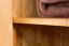 90 cm breiter Kleiderschrank mit 2 Türen, 4 Fächern und 2 Schubladen aus Massiv-Holz | Farbe: Natur | Tiefe: 40 cm Abbildung