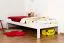Kinderbett 90 x 190 cm | Massivholz: Buche | Weiß Lackiert Abbildung