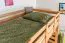 Hochbett für Kinder 120 x 190 cm | Massivholz: Buche | Natur Lackiert | umbaubar in Einzelbett | Premium-Qualität | inkl. Rollrost Abbildung