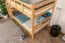 Stockbett für Kinder 120 x 200 cm | Massivholz: Buche | Natur Lackiert | umbaubar in 2 Einzelbetten | inkl. Rollroste Abbildung