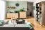 Kommode Leoncho 30, Farbe: Schwarz / Eiche - Abmessungen: 78 x 160 x 47 cm (H x B x T)