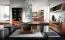 Couchtisch "Lopar" 24, Farbe: Nuss / Schwarz, teilmassiv - Abmessungen: 41 x 120 x 70 cm (H x B x T)