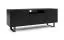 Stabiler TV-Schrank / TV-Möbel Zapopan 103, Maße: 56 x 150 x 40 cm, Farbe: Schwarz, Beine: Metall, Push-to-open Funktion, vier Fächer, ein Kabelloch