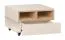 Couchtisch auf vier Rollen | 1 offenes Fach | 1 Schublade | Farbe: Beige | Soft-Close-Funktion | Push-to-open Funktion | für Wohnzimmer