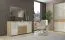 Schiebetürenschrank / Kleiderschrank Gataivai 05, Farbe: Beige Hochglanz / Walnuss - 224 x 230 x 65 cm (H x B x T)
