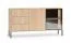 Sideboard | Farbe: Eiche Lindberg | inkl. LED-Beleuchtung | 3 Schubladen | Push-to-open Funktion | 160 x 40 x 86 cm | 4 Fächer | Kommode | 1 Glastür mit Aluminiumrahmen