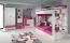 Kinderzimmer - Hängeschrank "Felipe" 11, Rosa / Weiß - Abmessungen: 36 x 100 x 30 cm (H x B x T)