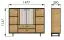 Kommode Nobres 14 in Eiche / Natur, 117 x 148 x 39 cm, mit LED-Beleuchtung, 4 Türen, 2 Schubladen, 7 Fächer, Soft-Close-System, für Staubsaugroboter