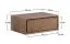Nachtkommode Amru 10 aus geöltem Massivholz, in Eiche rauchig, 19 x 50 x 35 cm, mit 1 Schublade und Soft-Close-System ausgestattet, push to open