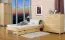Kinderbett 80 x 200 cm | Massivholz: Kiefer | Natur Lackiert | inkl. Rollrost Abbildung