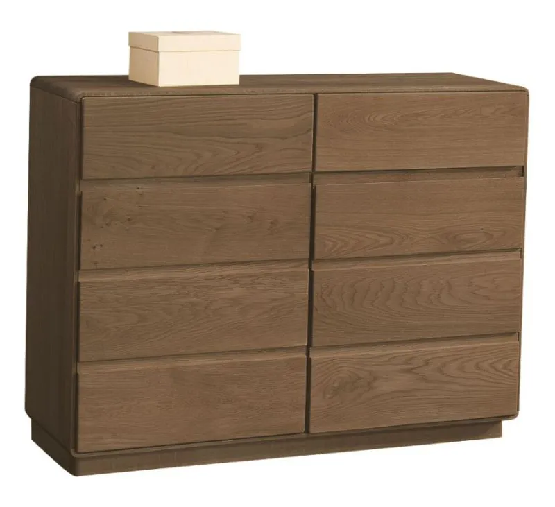 Kommode / Sideboard Fazenda 15, Farbe: Dunkelbraun, Eiche teilmassiv – 90 x 119 x 41 cm (H x B x T)