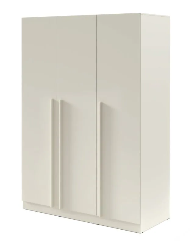 3-türiger Kleiderschrank | Farbe: Kaschmir |mit 2 Schubladen | 1 Kleiderstange | 150 x 61 x 210 cm | 6 Einlegeböden | ABS-Kanten | Edegem 02