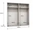 Kleiderschrank / Drehtürenschrank Korab 29, Farbe: Schwarz, zwei Kleiderstangen, 2 Meter breit, Griffe: Kaschmir, zwei Fächer, Soft-Close-Funktion